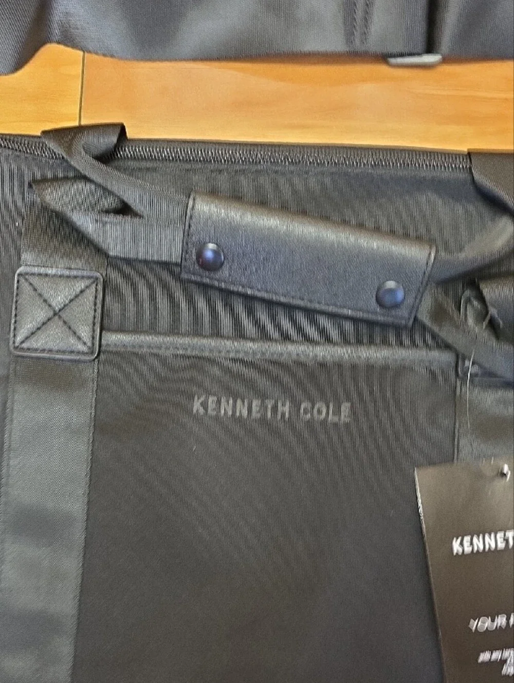 NWT Kenneth Cole Black Weekender Duffle Travel Gym Overnight Bag